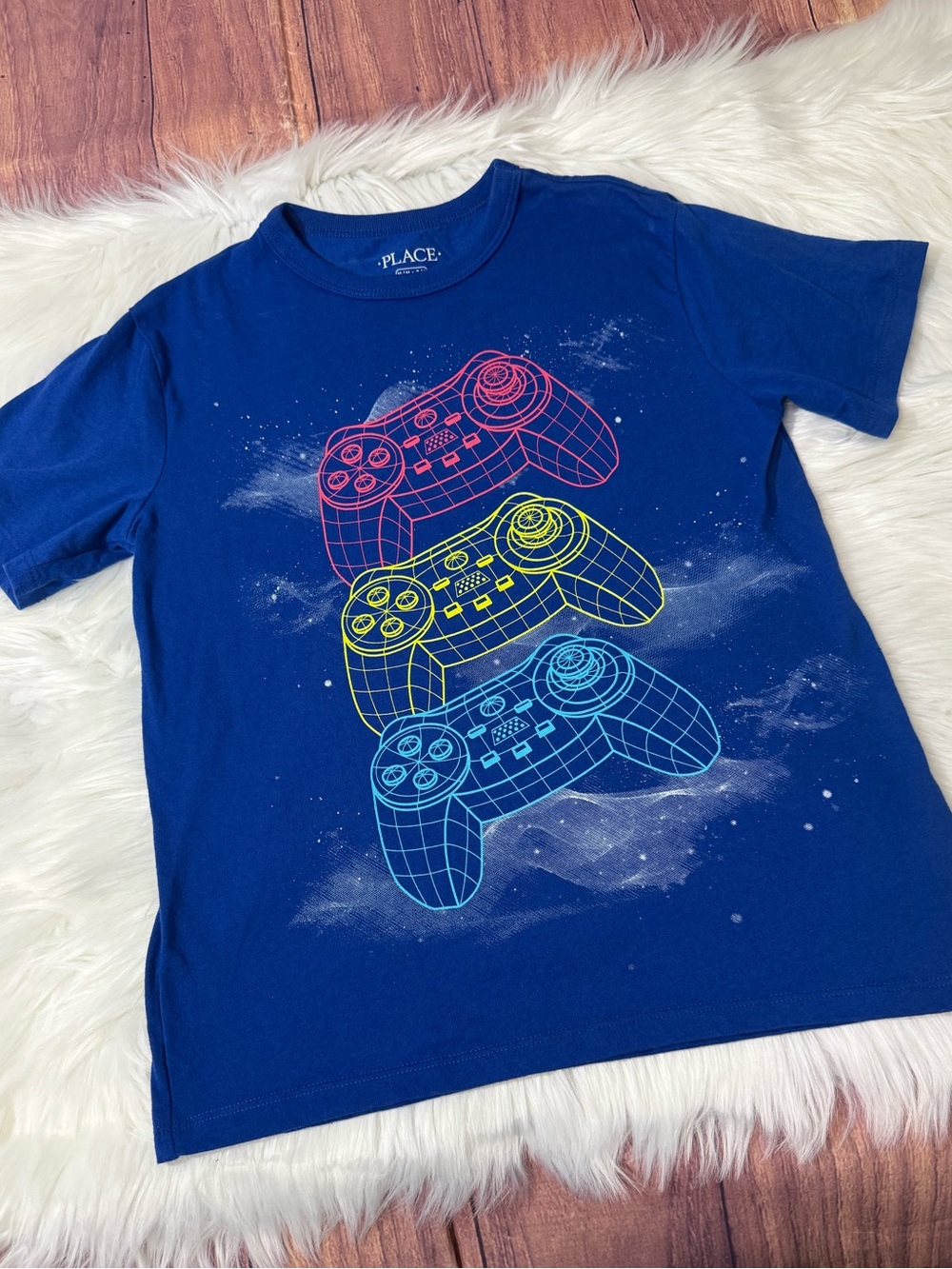 The Children’s Place Blue Graphic T-Shirt - Boys Size M (7/8)